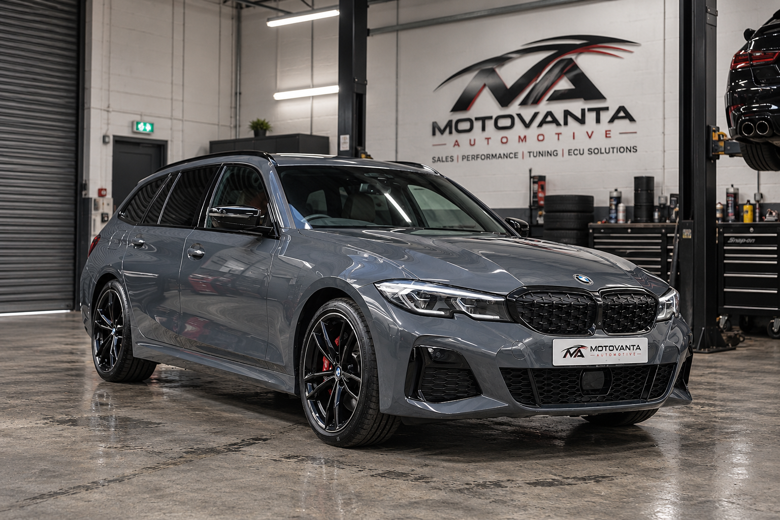 BMW M340i xDrive prepared inside the Motovanta workshop
